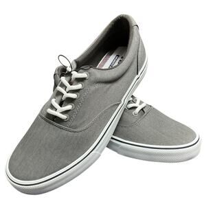 IZOD Men's Canvas Shoes Memory foam Gray Size 10 NIB